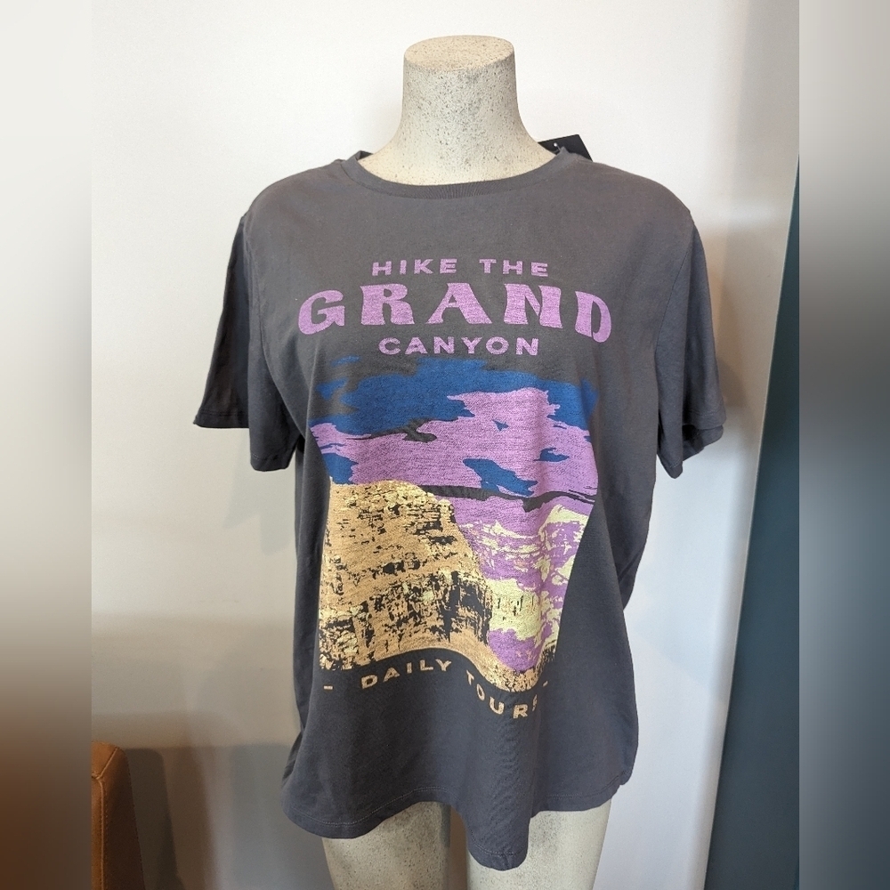 Grayson Threads Grey Short Sleeve Grand Canyon Graphic T-Shirt Women Sz XXL